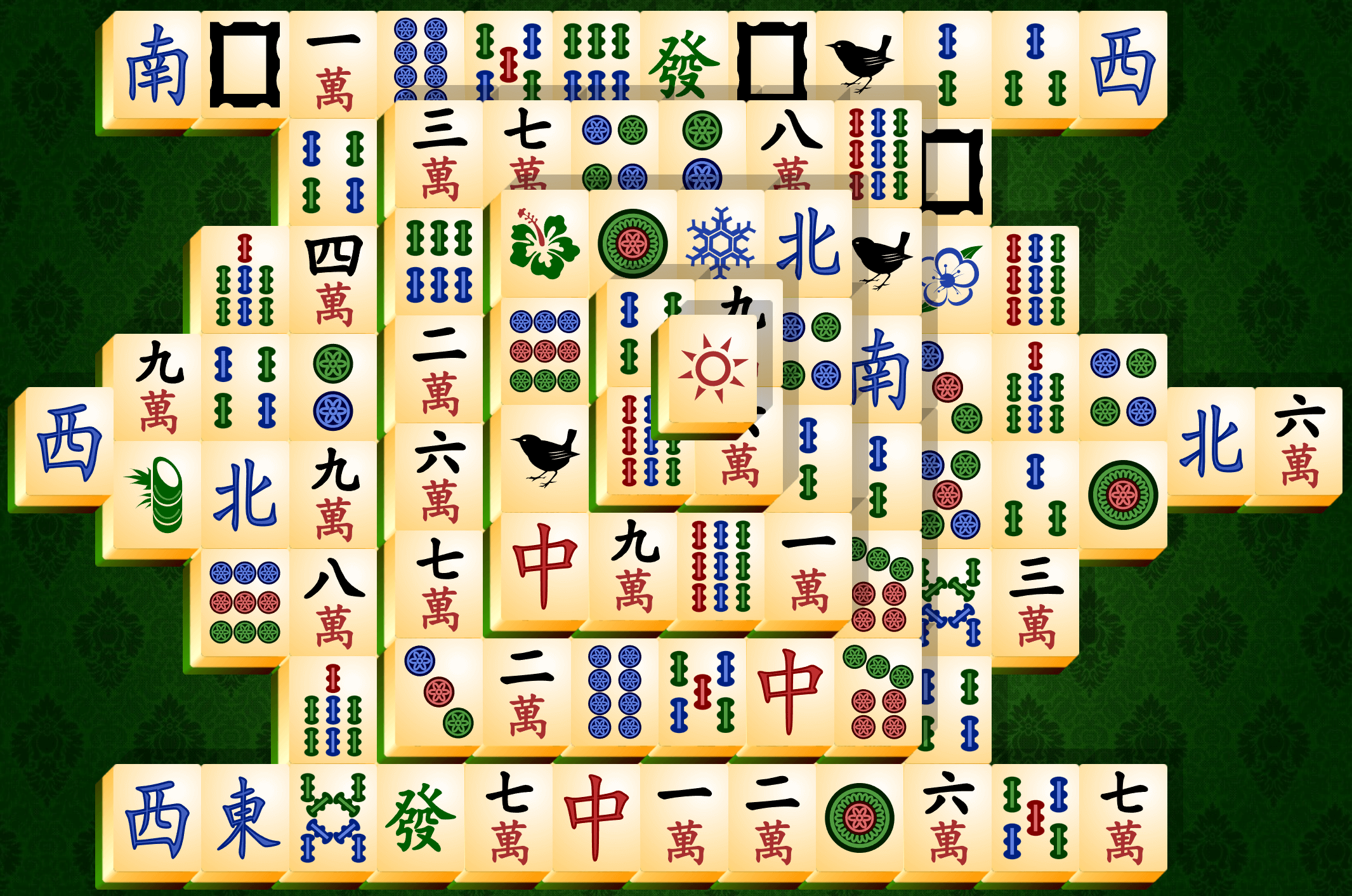 Mahjong, układ “Żółw”